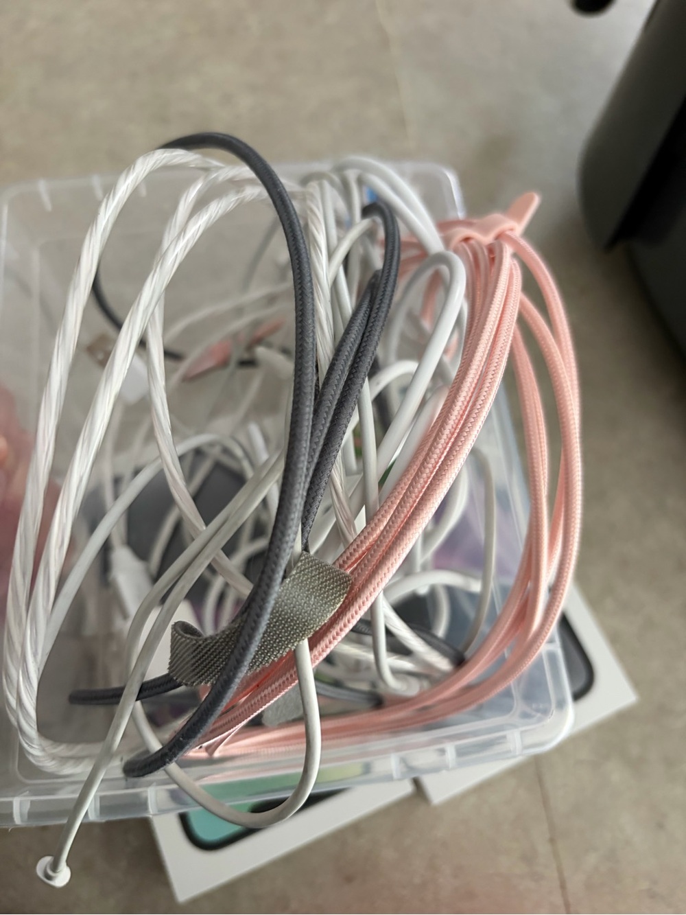 Lightweight Pink and Gray Wired Headphones - Compatible Earbud Cables USB to c